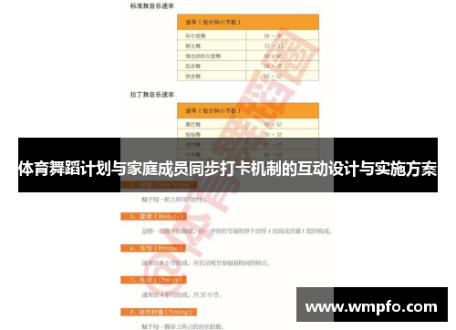 体育舞蹈计划与家庭成员同步打卡机制的互动设计与实施方案